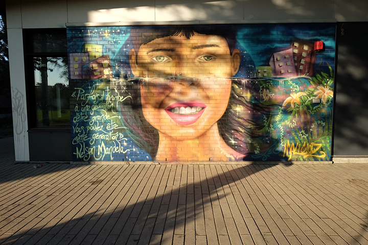 Murale située au Parc Nelson Mandela,4920 Rue Vézina