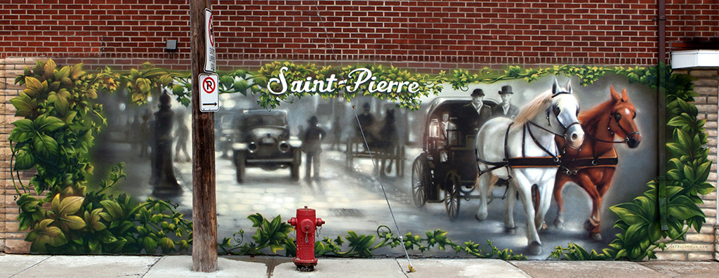 Murale située au 357, rue Saint-Jacques