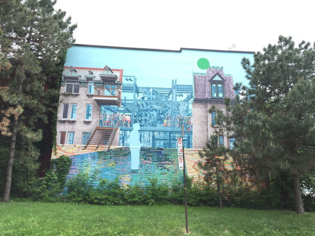 Murale située au 450, rue Cherrier (coin Berri)