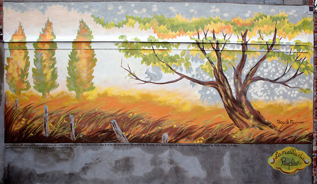 Murale située au 7077, rue Christophe-Colomb (ruelle)
